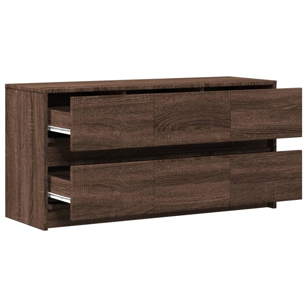Meuble TV avec LED chêne marron 100x34x50 cm bois d'ingénierie - XIOS