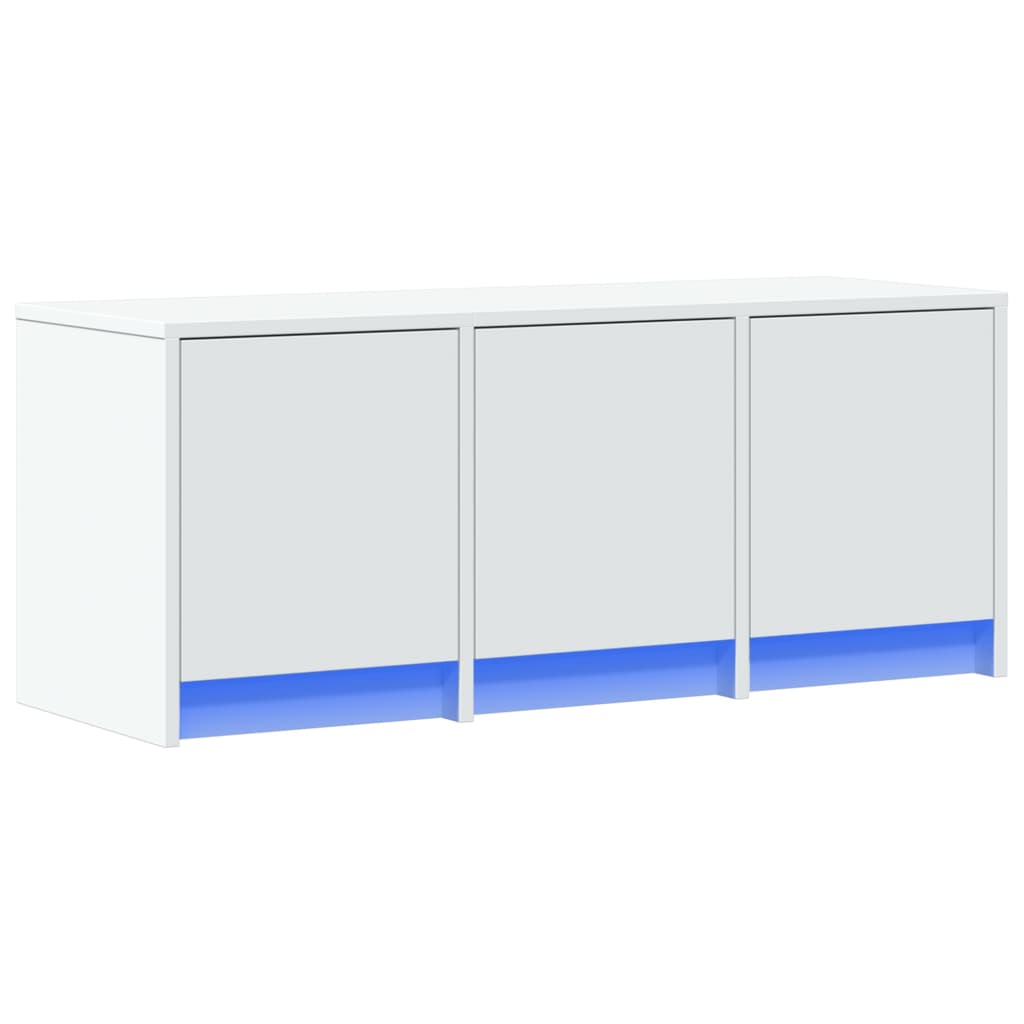 Meuble TV avec LED blanc 97x34x40 cm bois d'ingénierie - XIOS