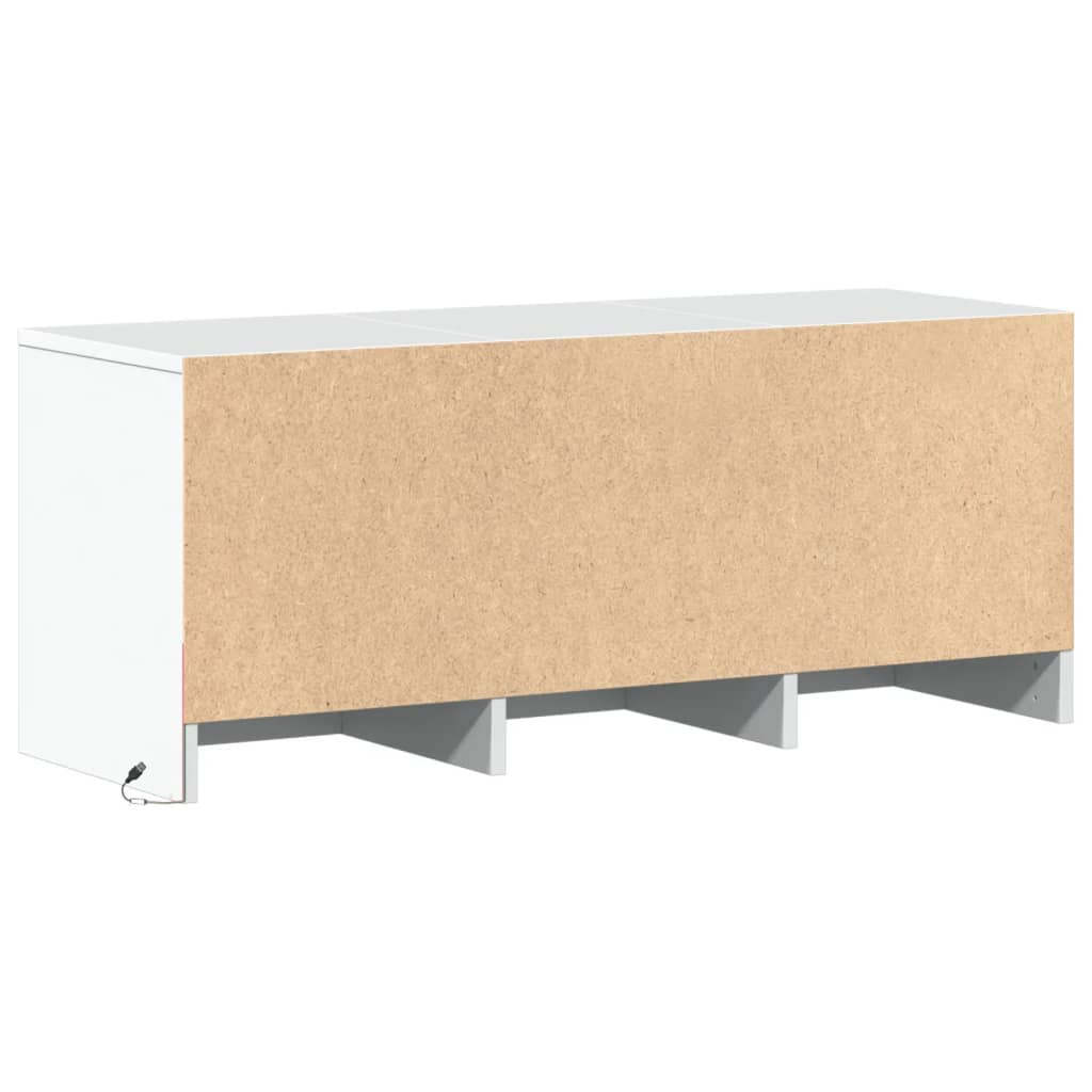 Meuble TV avec LED blanc 97x34x40 cm bois d'ingénierie - XIOS