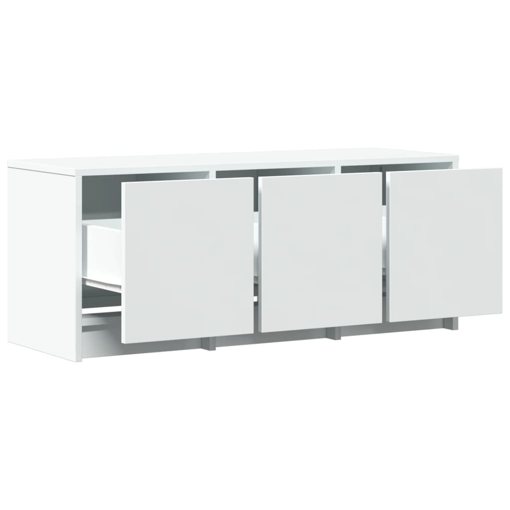 Meuble TV avec LED blanc 97x34x40 cm bois d'ingénierie - XIOS