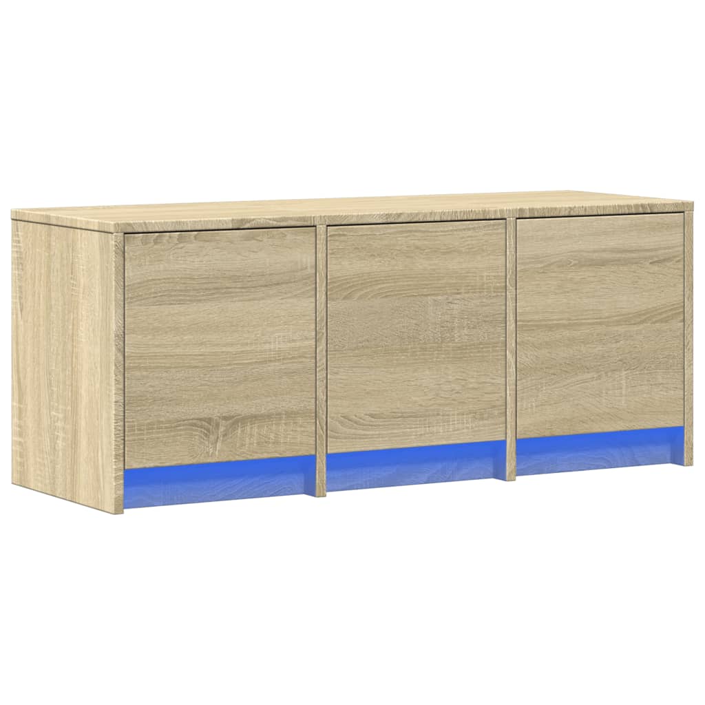 Meuble TV avec LED chêne sonoma 97x34x40 cm bois d'ingénierie - XIOS