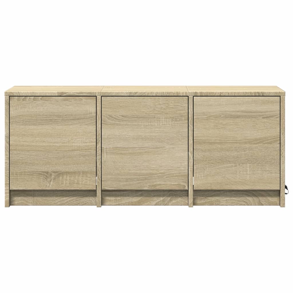 Meuble TV avec LED chêne sonoma 97x34x40 cm bois d'ingénierie - XIOS