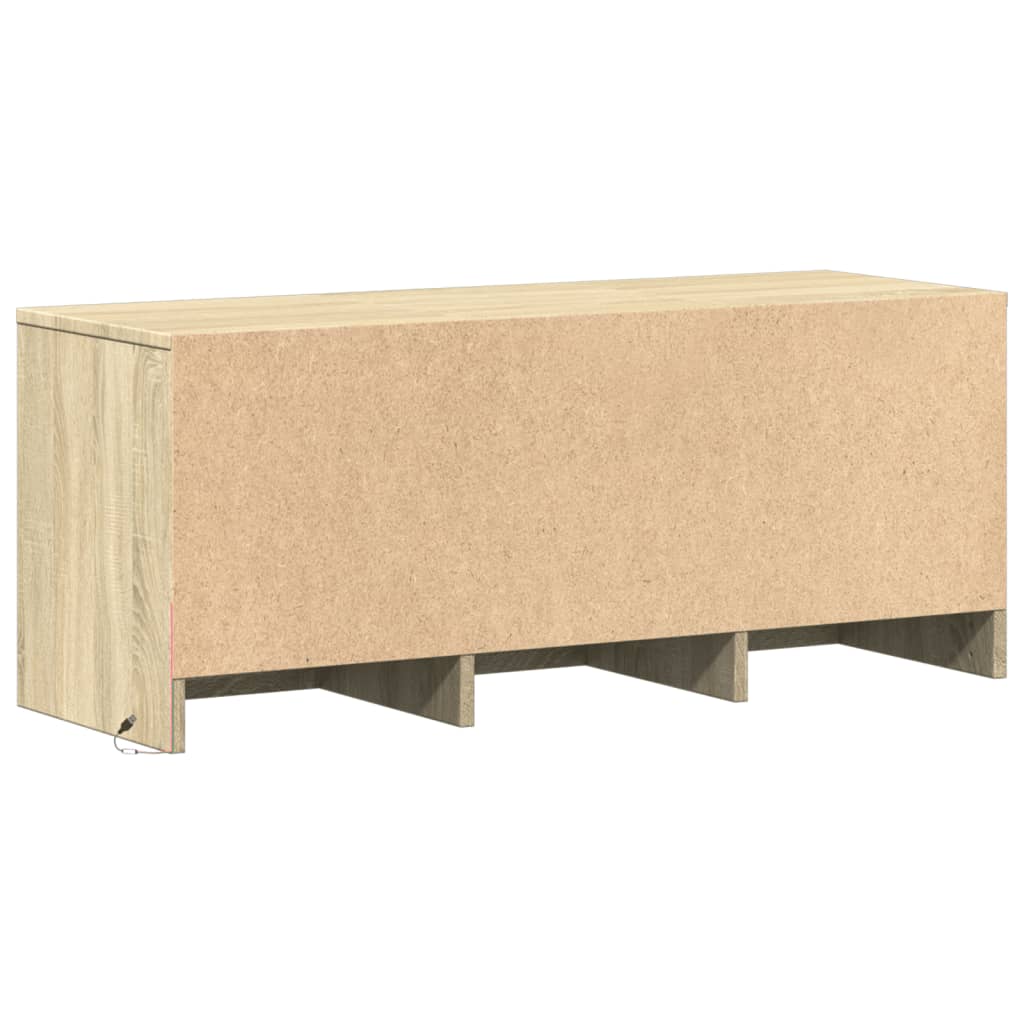 Meuble TV avec LED chêne sonoma 97x34x40 cm bois d'ingénierie - XIOS