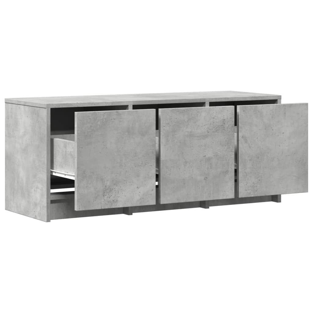 Meuble TV avec LED gris béton 97x34x40 cm bois d'ingénierie - XIOS