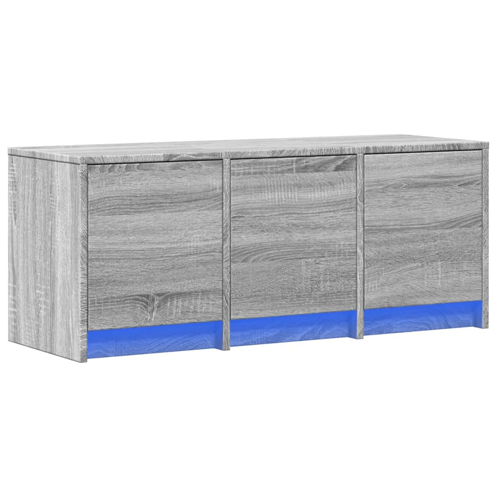 Meuble TV avec LED sonoma gris 97x34x40 cm bois d'ingénierie - XIOS