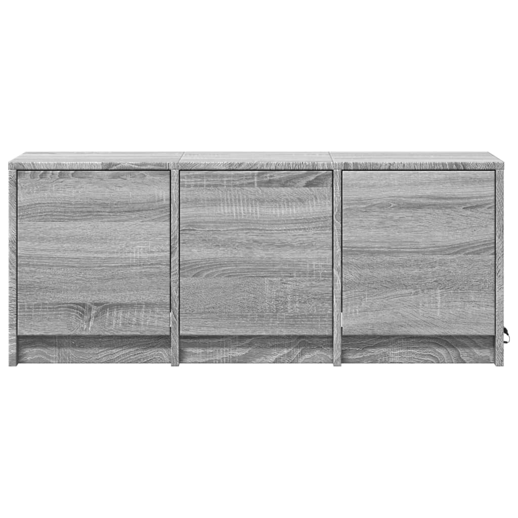 Meuble TV avec LED sonoma gris 97x34x40 cm bois d'ingénierie - XIOS