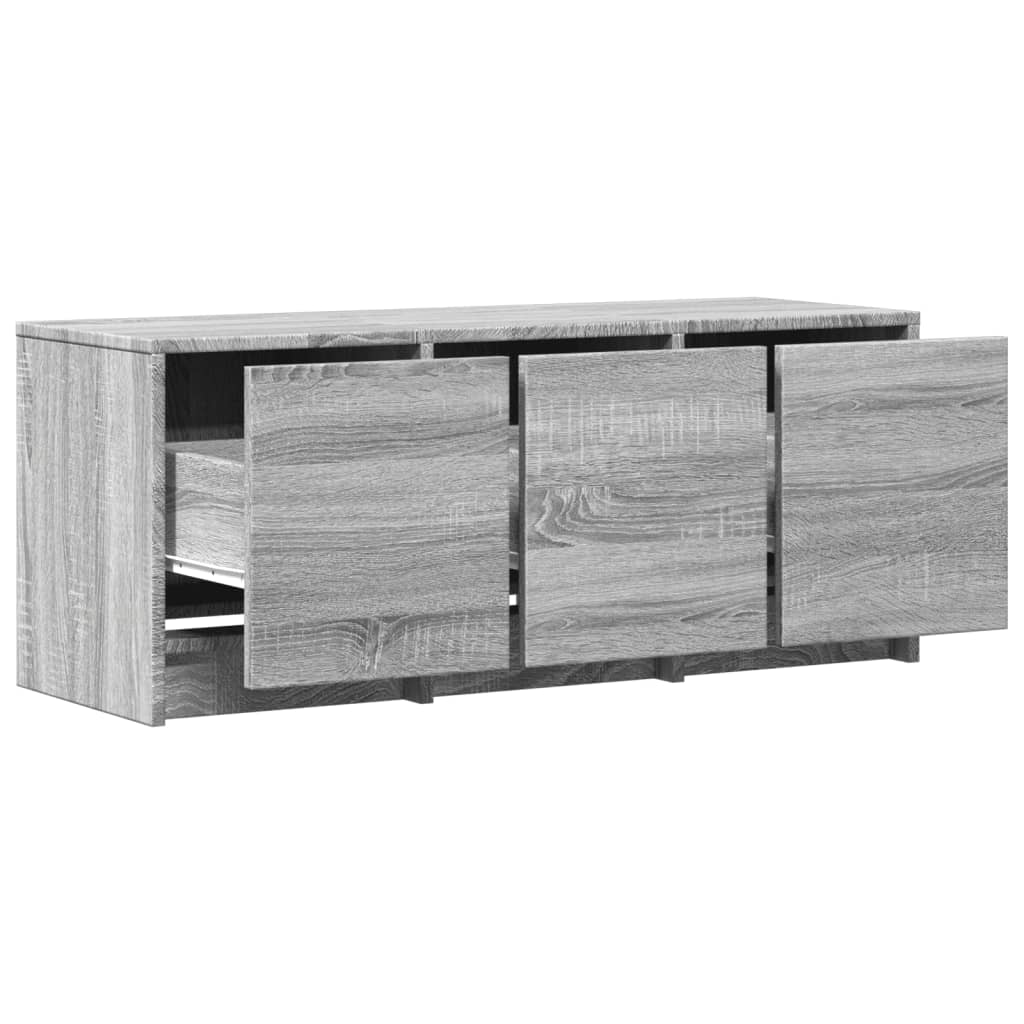 Meuble TV avec LED sonoma gris 97x34x40 cm bois d'ingénierie - XIOS