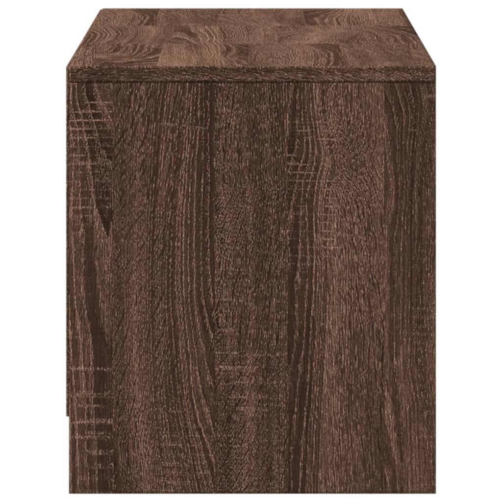 Meuble TV avec LED chêne marron 97x34x40 cm bois d'ingénierie - XIOS