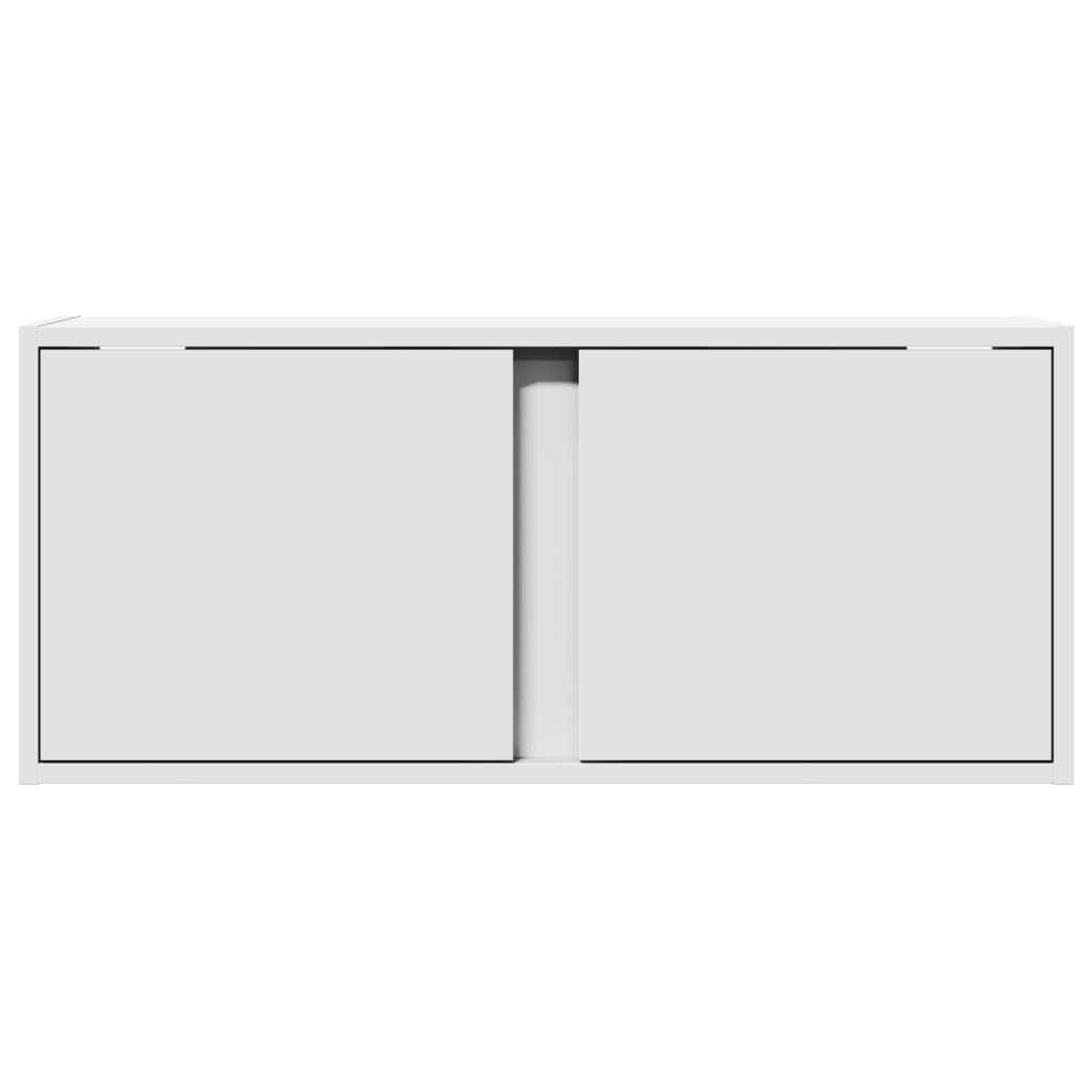Meuble TV mural avec lumières LED blanc 80x31x35 cm Meubles TV vidaXL   