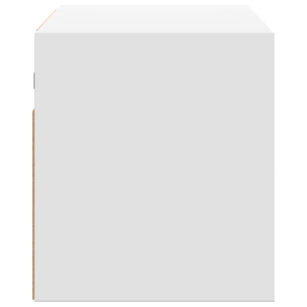 Meuble TV mural avec lumières LED blanc 80x31x35 cm Meubles TV vidaXL   