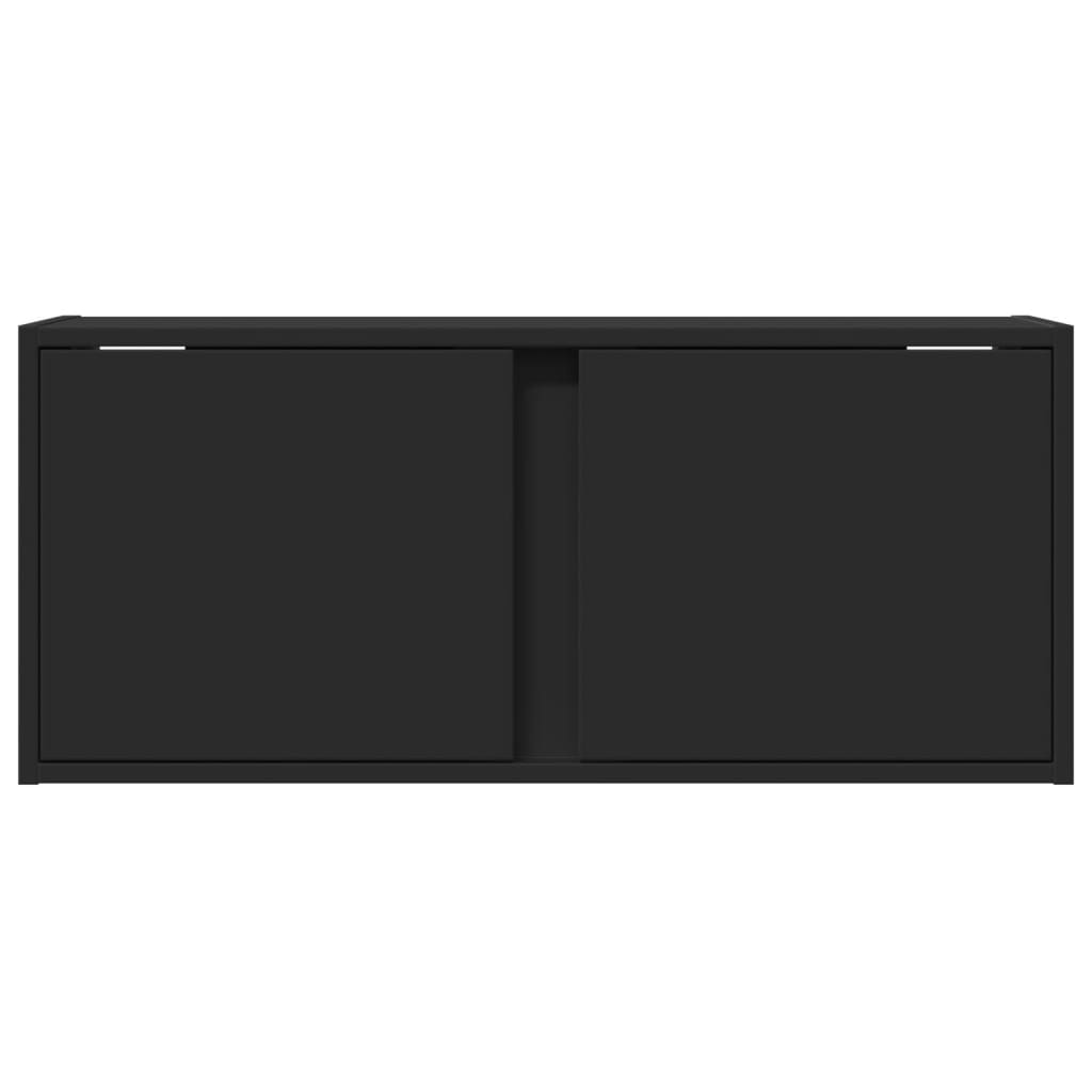 Meuble TV mural avec lumières LED noir 80x31x35 cm - XIOS