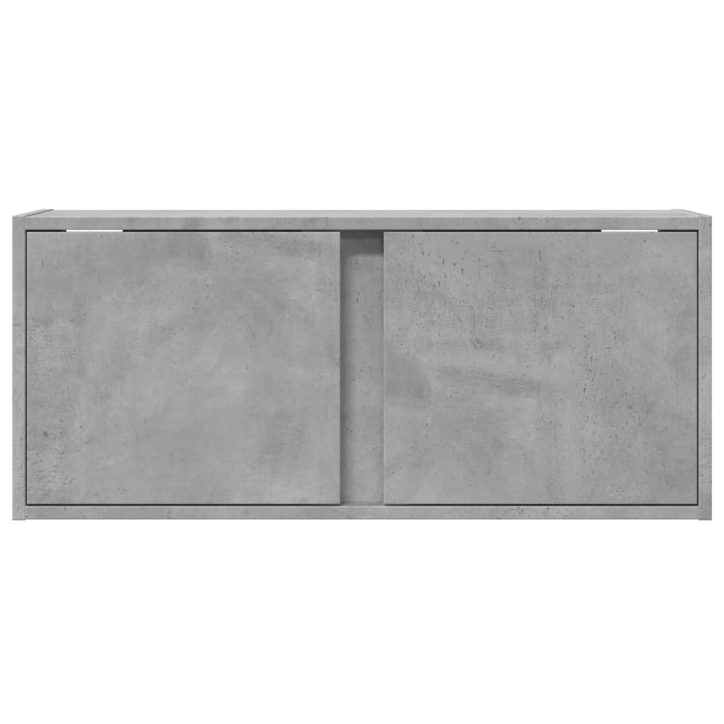 Meuble TV mural avec lumières LED gris béton 80x31x35 cm - XIOS