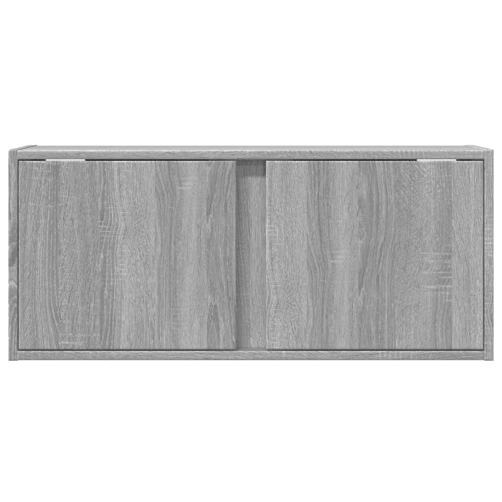 Meuble TV mural avec lumières LED sonoma gris 80x31x35 cm - XIOS