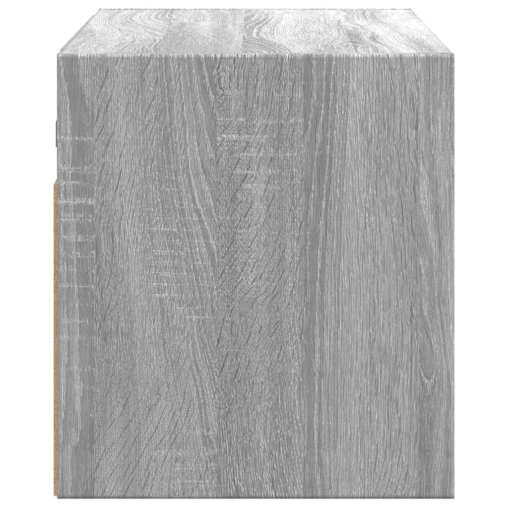 Meuble TV mural avec lumières LED sonoma gris 100x31x35 cm Meubles TV vidaXL   