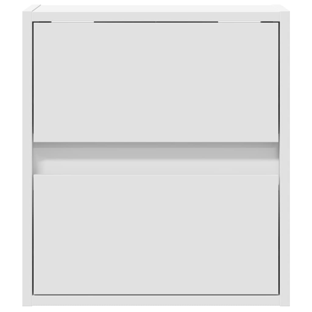Meubles TV muraux avec lumières LED 2 pcs blanc 41x31x45 cm Meubles TV vidaXL   