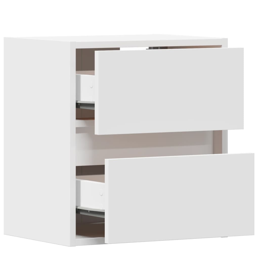 Meubles TV muraux avec lumières LED 2 pcs blanc 41x31x45 cm Meubles TV vidaXL   