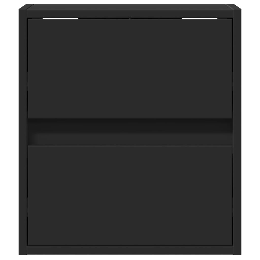 Meubles TV muraux avec lumières LED 2 pcs noir 41x31x45 cm Meubles TV vidaXL   
