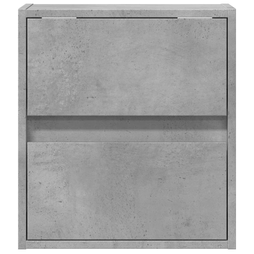 Meubles TV muraux et lumières LED 2 pcs gris béton 41x31x45 cm - XIOS