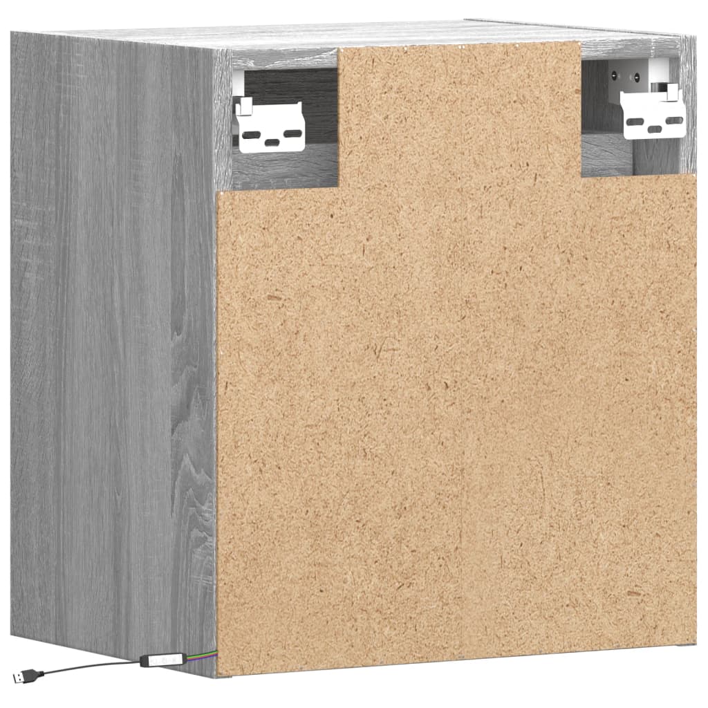 Meubles TV muraux et lumières LED 2 pcs sonoma gris 41x31x45 cm Meubles TV vidaXL   