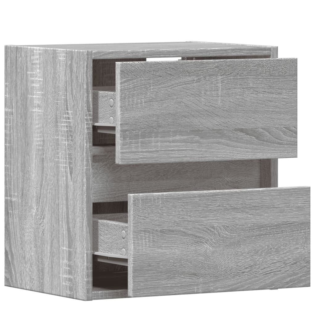 Meubles TV muraux et lumières LED 2 pcs sonoma gris 41x31x45 cm Meubles TV vidaXL   