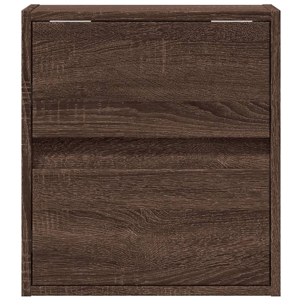 Meuble TV mural avec lumières LED chêne marron 41x31x45 cm - XIOS