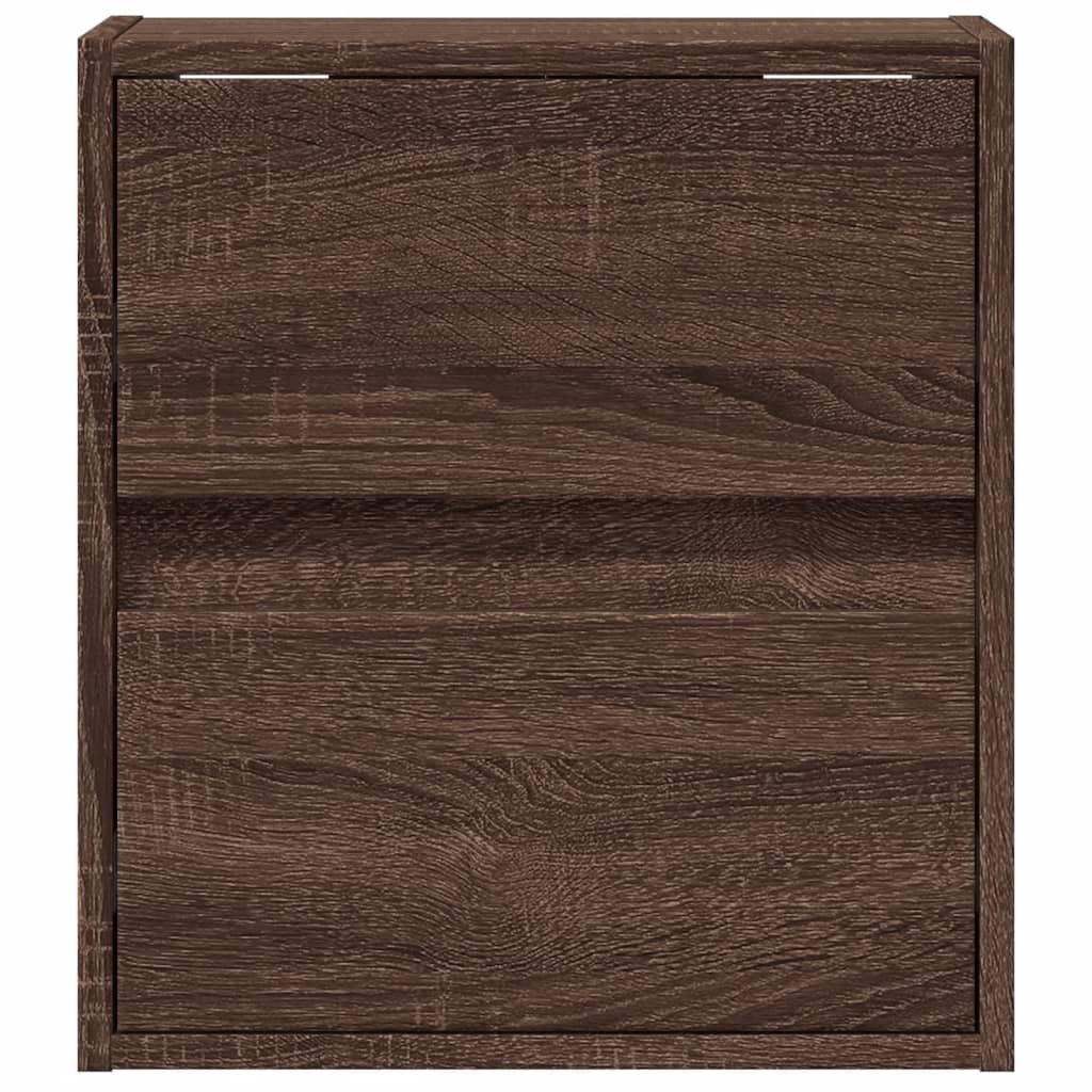 Meubles TV muraux lumières LED 2 pcs chêne marron 41x31x45 cm Meubles TV vidaXL   