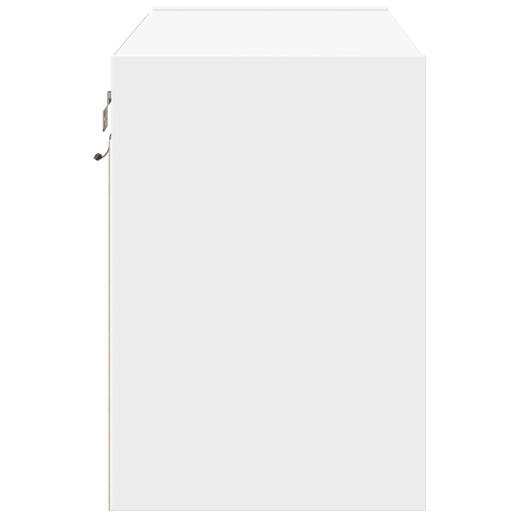Meuble TV mural avec lumières LED blanc 80x31x45 cm - XIOS