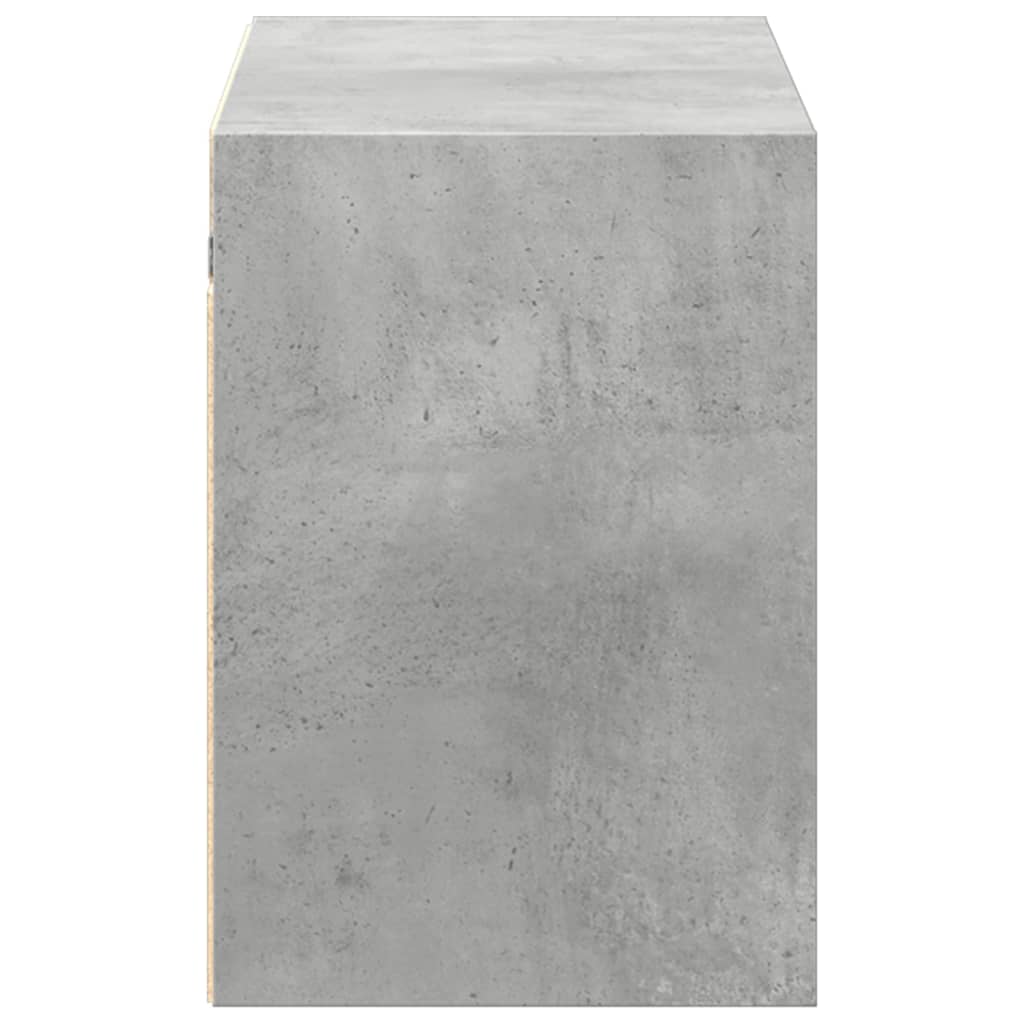Meuble TV mural avec lumières LED gris béton 100x31x45 cm - XIOS
