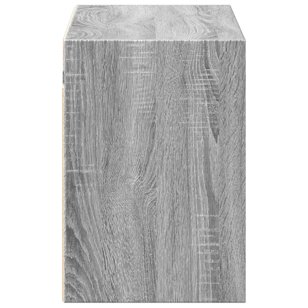 Meuble TV mural avec lumières LED sonoma gris 100x31x45 cm - XIOS