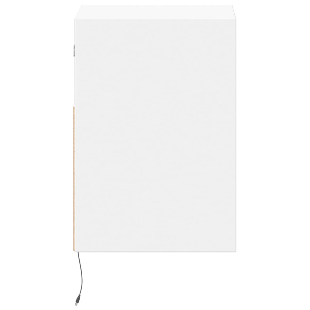 Meuble TV mural avec lumières LED blanc 41x31x45 cm Meubles TV vidaXL   