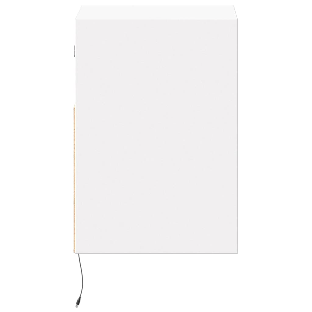 Meubles TV muraux avec lumières LED 2 pcs blanc 41x31x45 cm - XIOS
