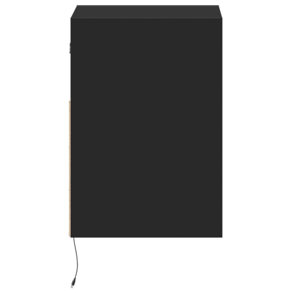 Meuble TV mural avec lumières LED noir 41x31x45 cm Meubles TV vidaXL   