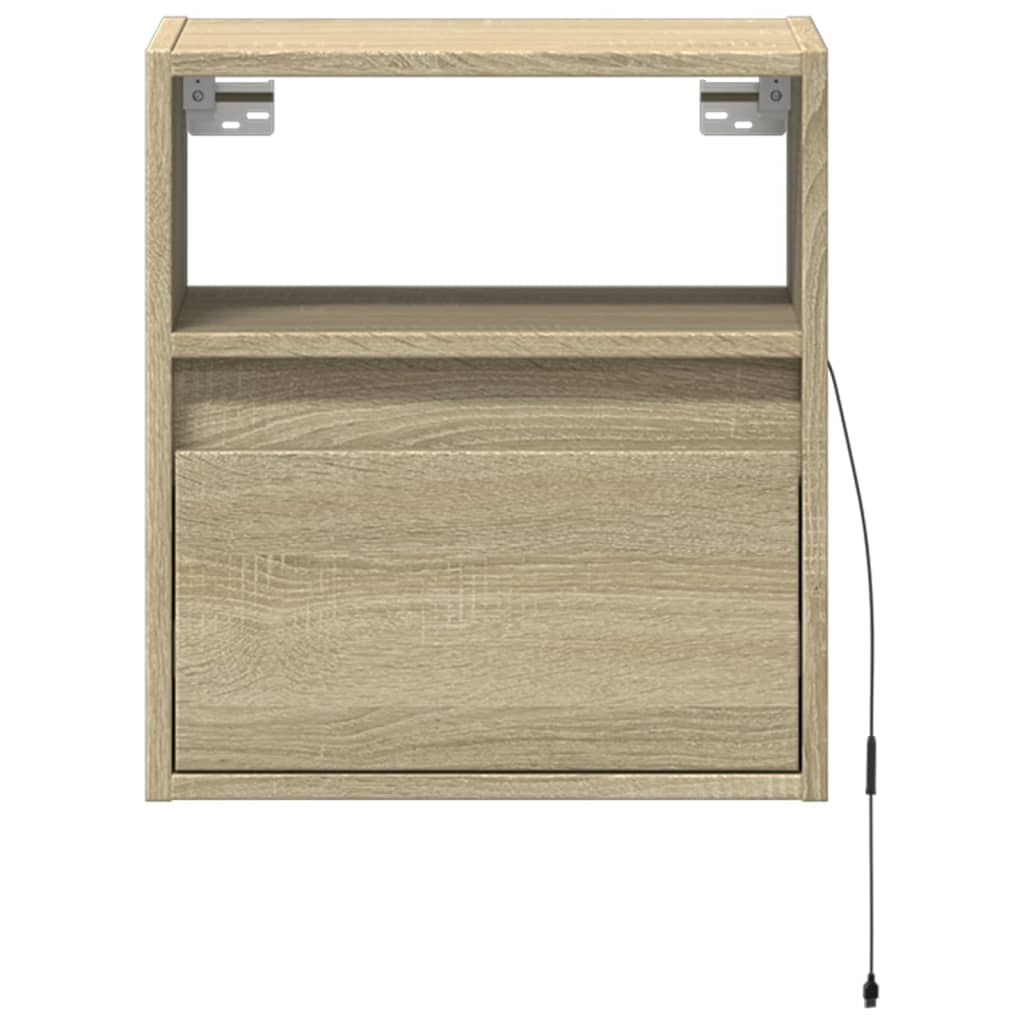 Meuble TV mural avec lumières LED chêne sonoma 41x31x45 cm - XIOS