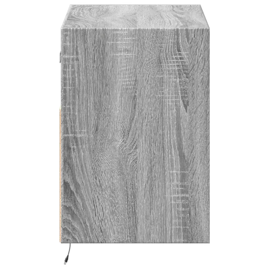 Meuble TV mural avec lumières LED sonoma gris 80x31x45 cm - XIOS