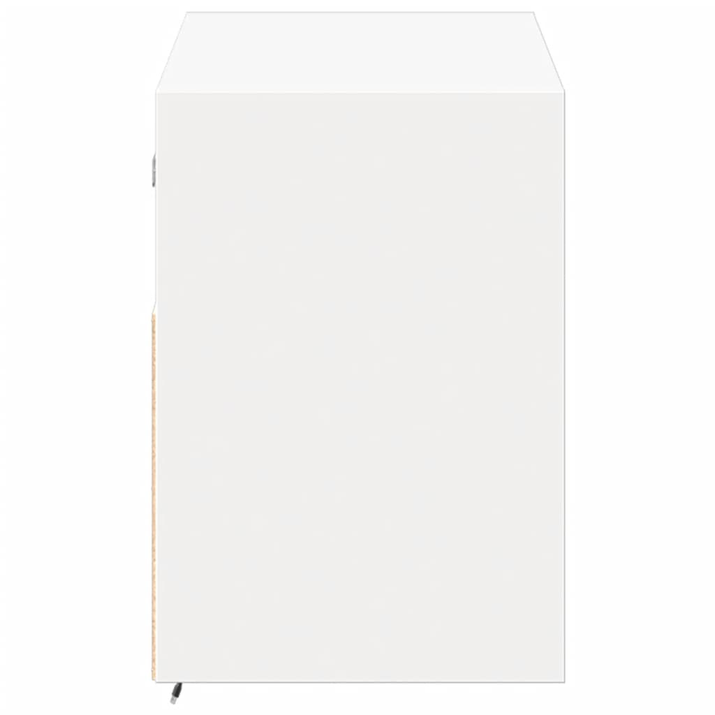Meuble TV mural avec lumières LED blanc 100x31x45 cm - XIOS