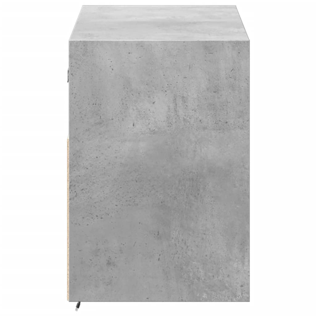Meuble TV mural avec lumières LED gris béton 100x31x45 cm - XIOS