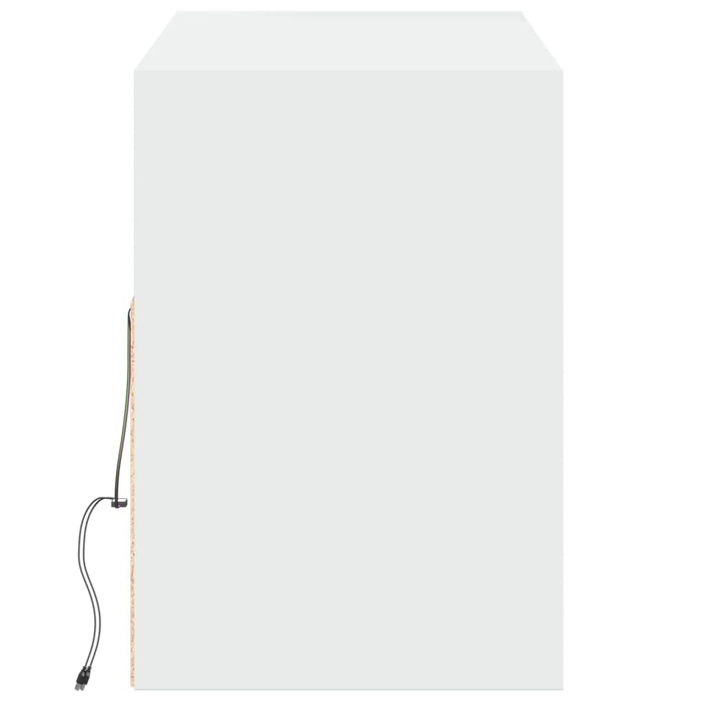 Meuble TV mural avec lumières LED blanc 130x31x45 cm - XIOS