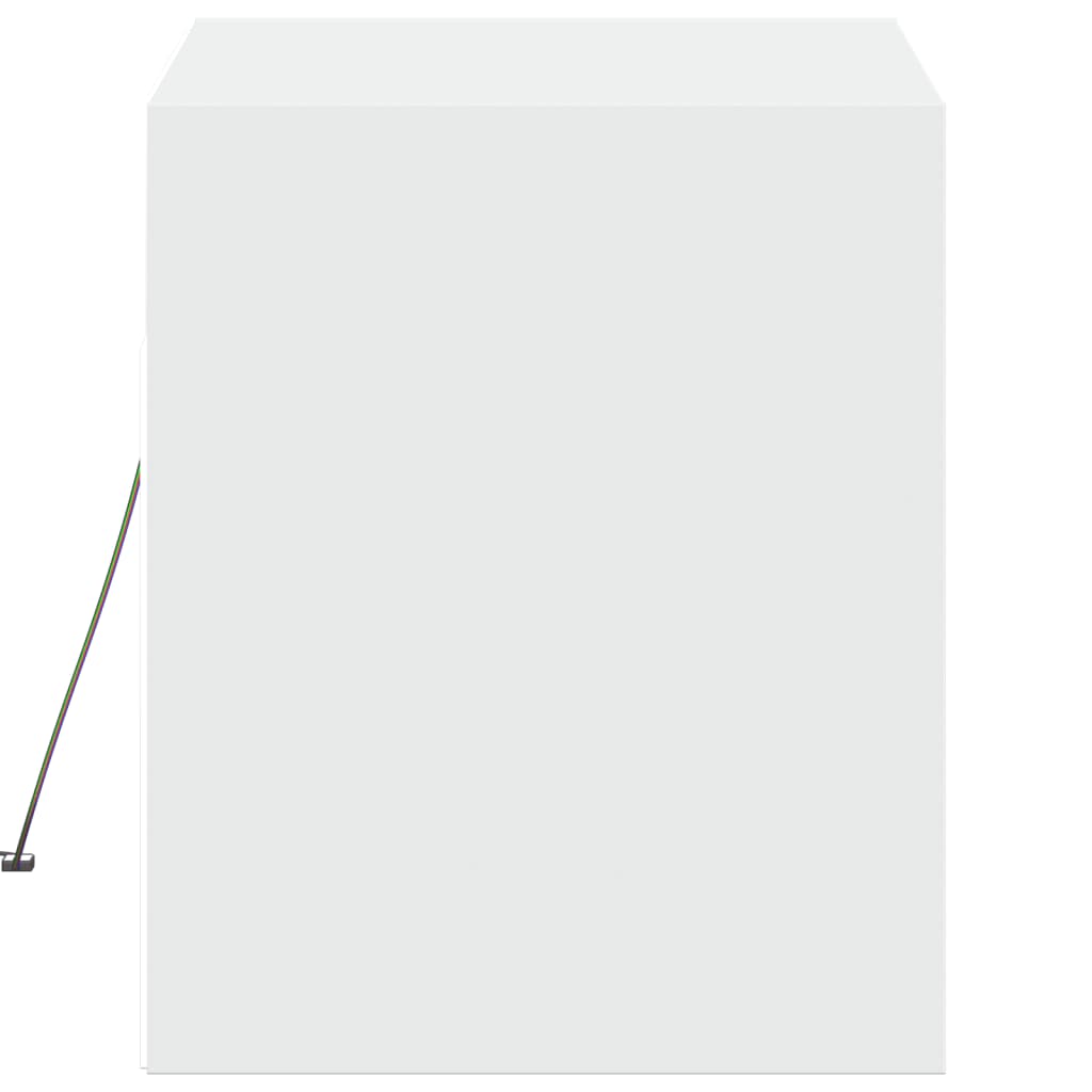 Meuble TV mural avec lumières LED blanc 80x31x35 cm - XIOS