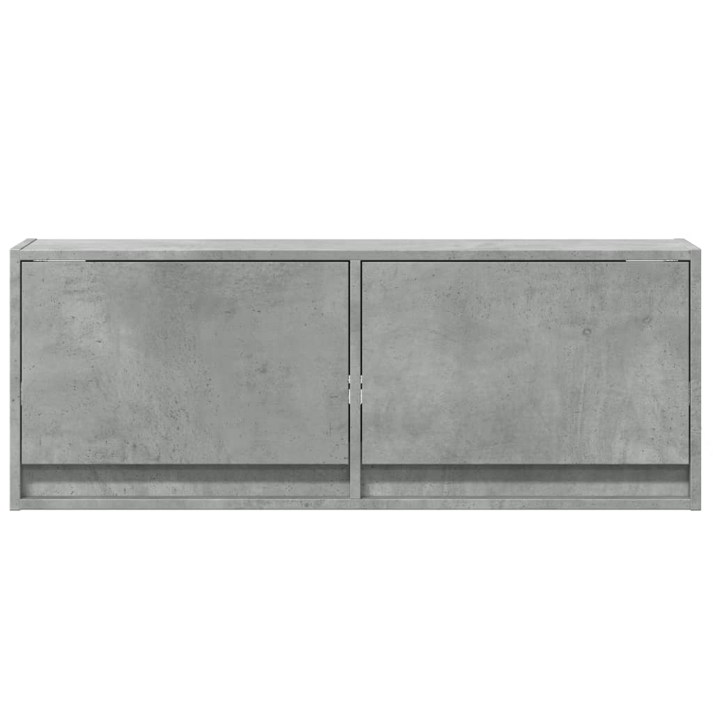 Meuble TV mural avec lumières LED gris béton 100x31x35 cm - XIOS
