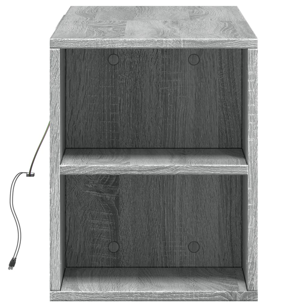 Meuble TV mural avec lumières LED sonoma gris 135x31x39,5 cm - XIOS