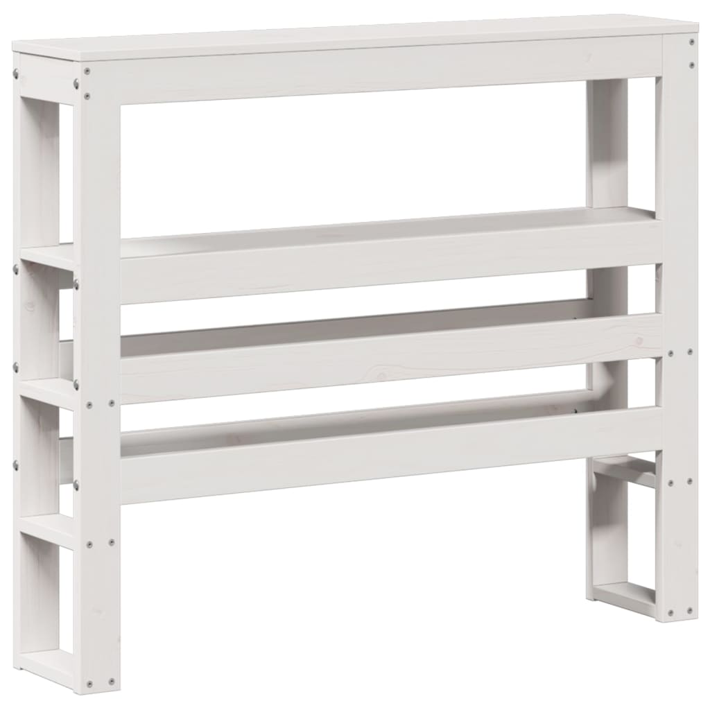 Cadre de lit sans matelas blanc 75x190 cm bois de pin massif - XIOS