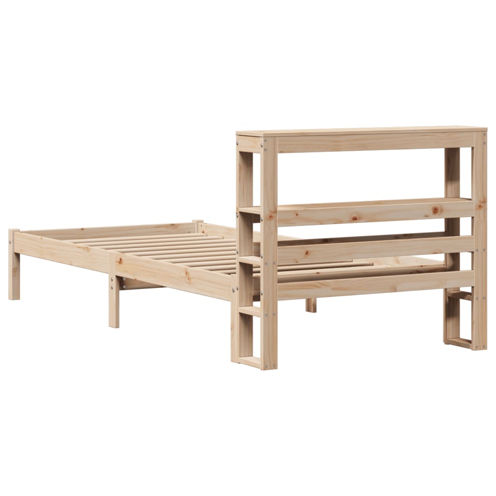 Cadre de lit sans matelas 90x200 cm bois de pin massif - XIOS