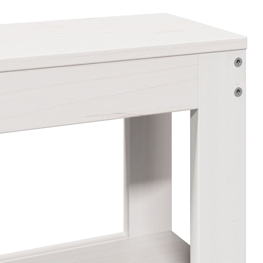 Cadre de lit sans matelas blanc 120x200 cm bois de pin massif - XIOS