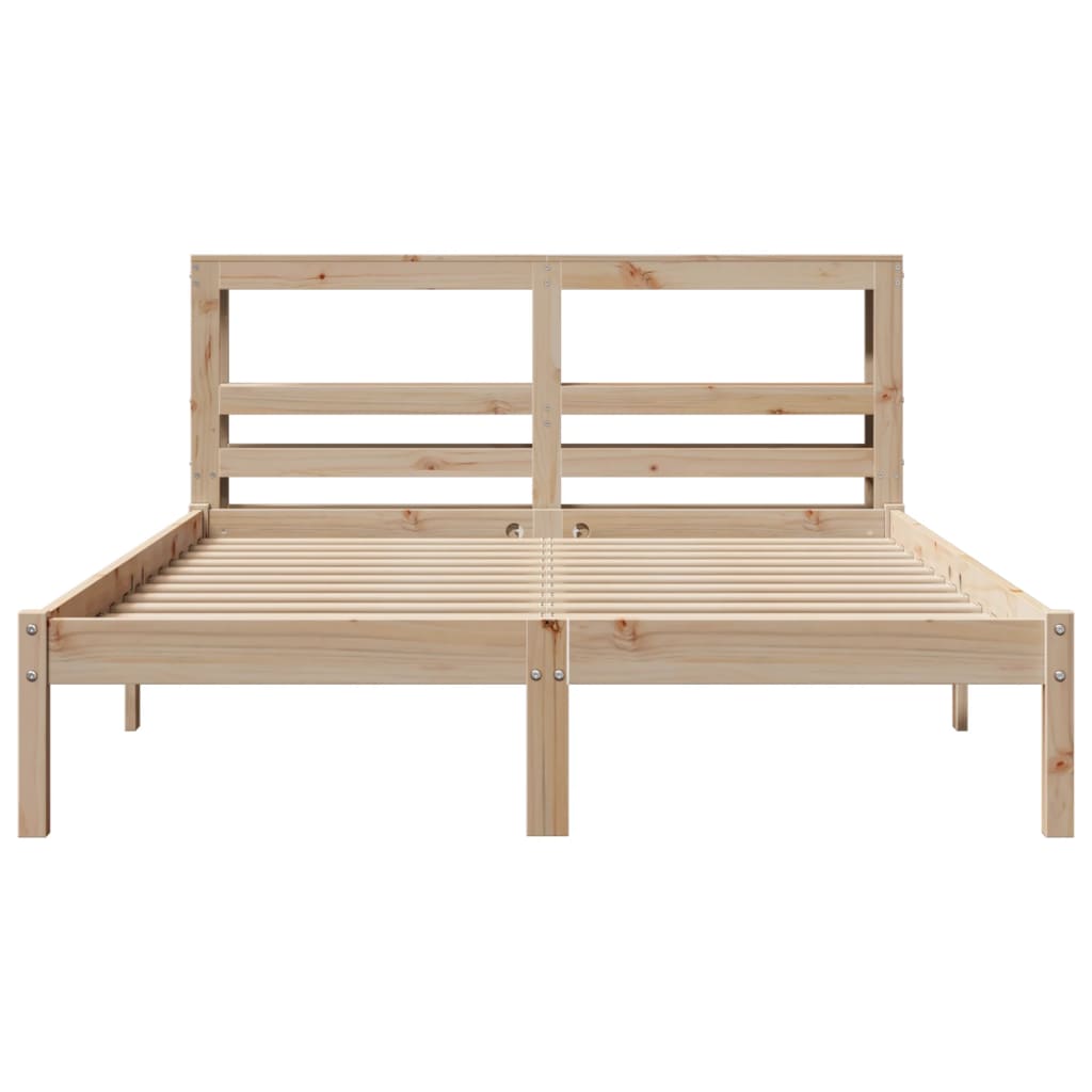 Cadre de lit sans matelas 160x200 cm bois massif de pin - XIOS