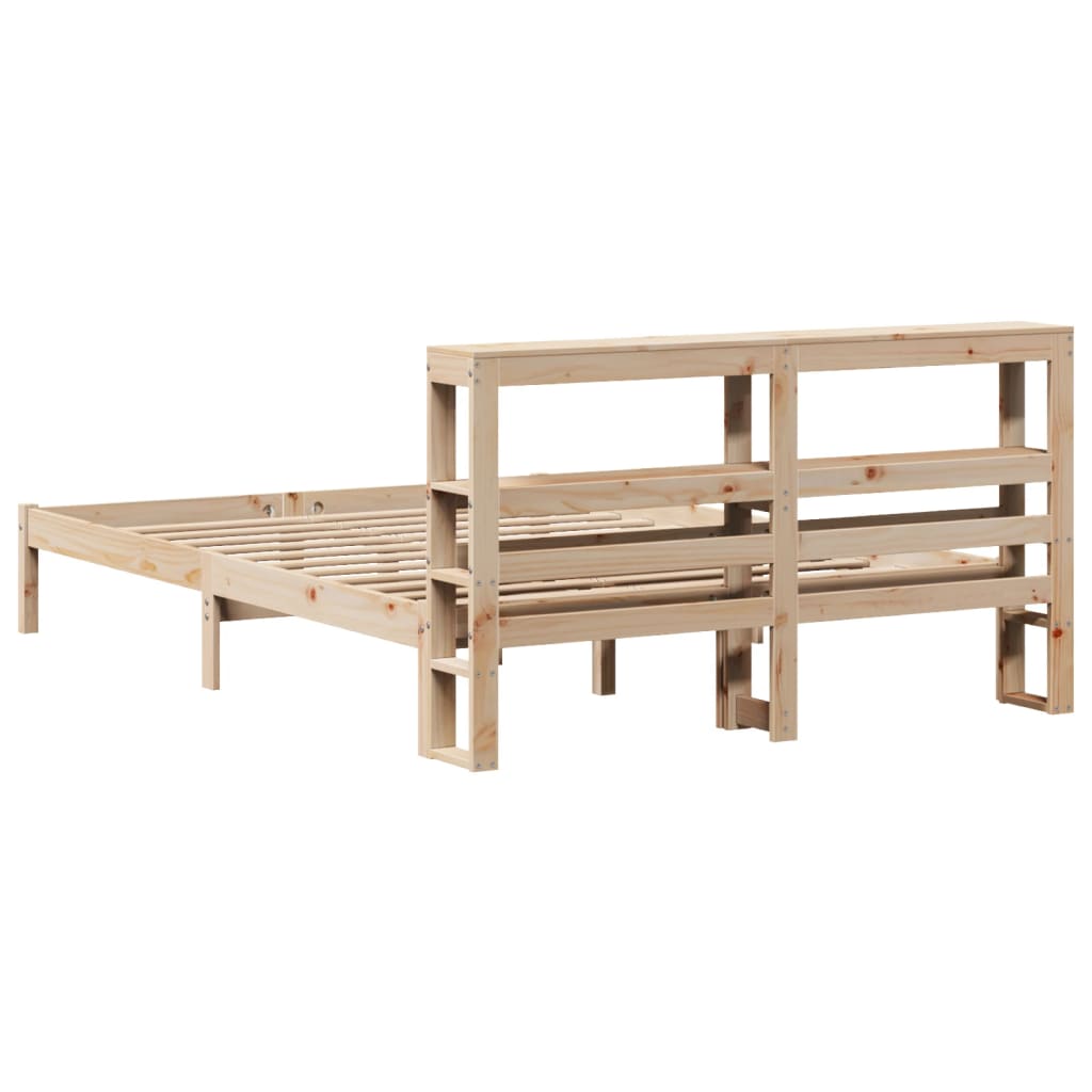 Cadre de lit sans matelas 160x200 cm bois massif de pin - XIOS
