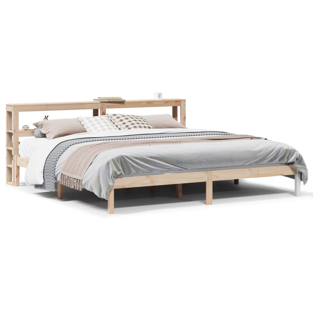 Cadre de lit sans matelas 200x200 cm bois massif de pin - XIOS
