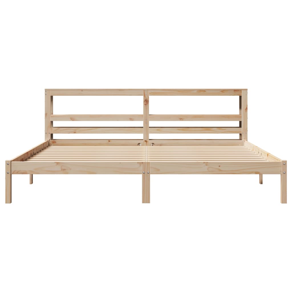 Cadre de lit sans matelas 200x200 cm bois massif de pin - XIOS