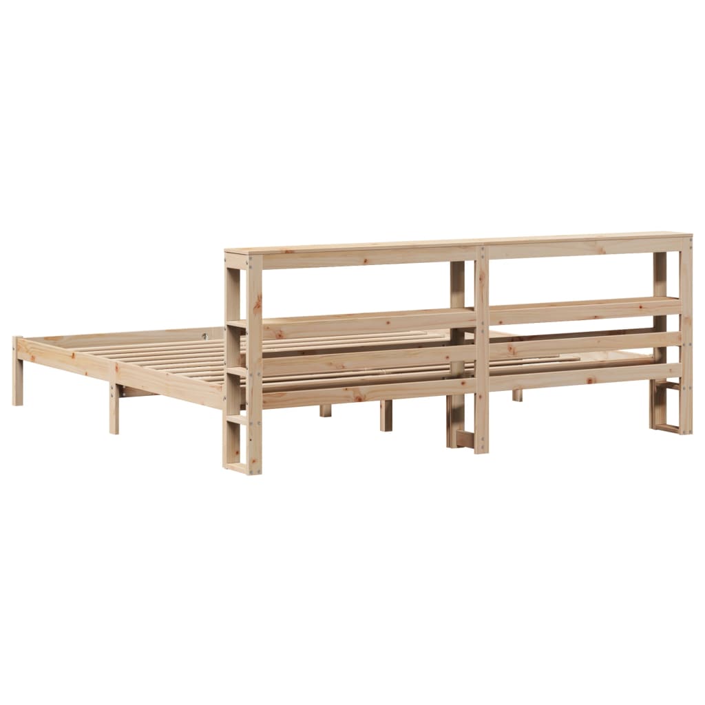 Cadre de lit sans matelas 200x200 cm bois massif de pin - XIOS