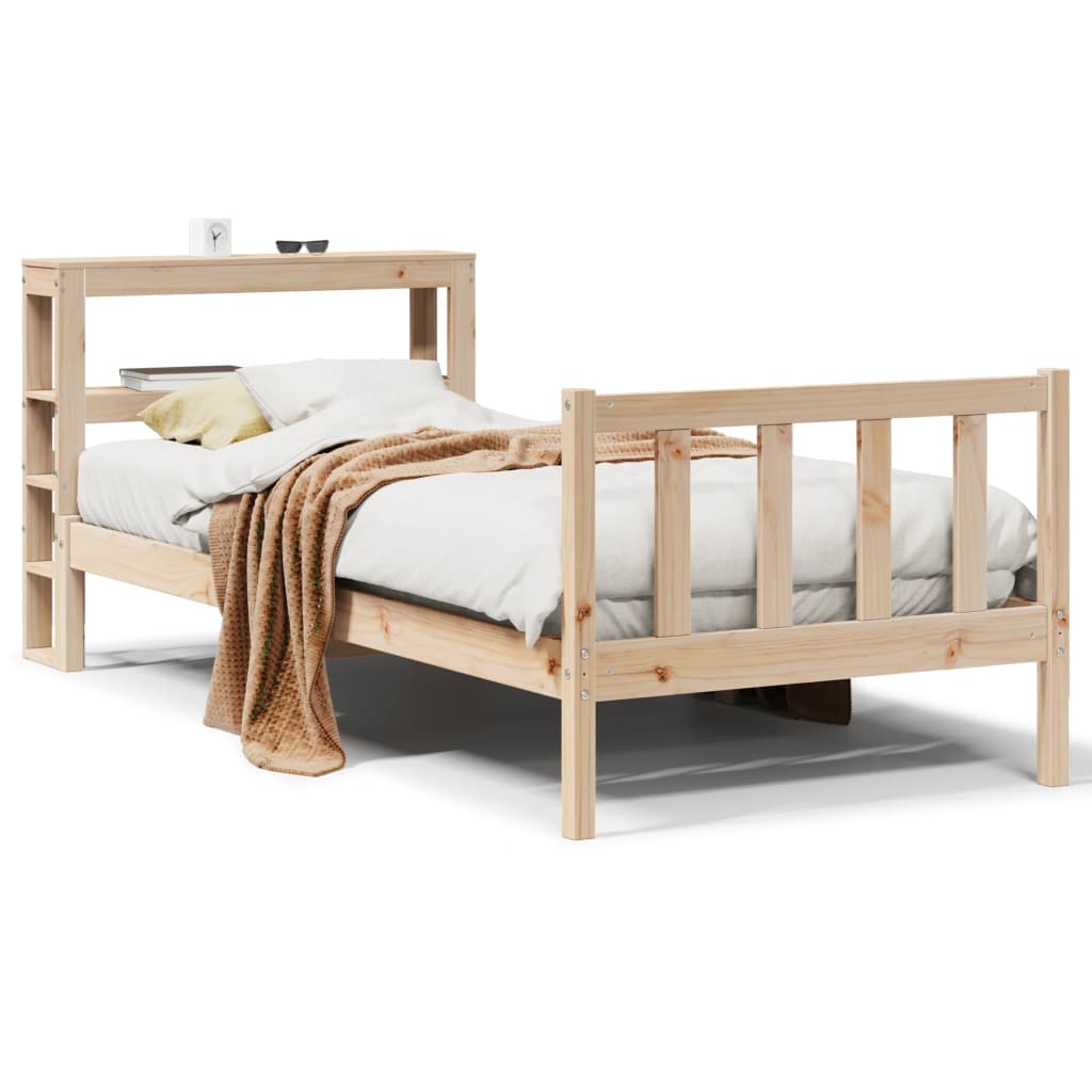 Cadre de lit sans matelas 90x190 cm bois de pin massif - XIOS