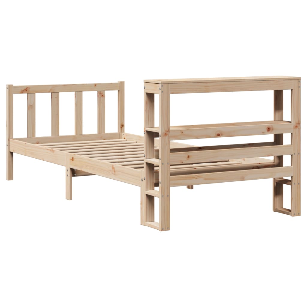 Cadre de lit sans matelas 90x190 cm bois de pin massif - XIOS